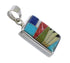 Multicolor Inlay Genuine Sterling Silver Pendant AX94514